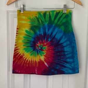 Rainbow Tie Dye Pencil Skirt